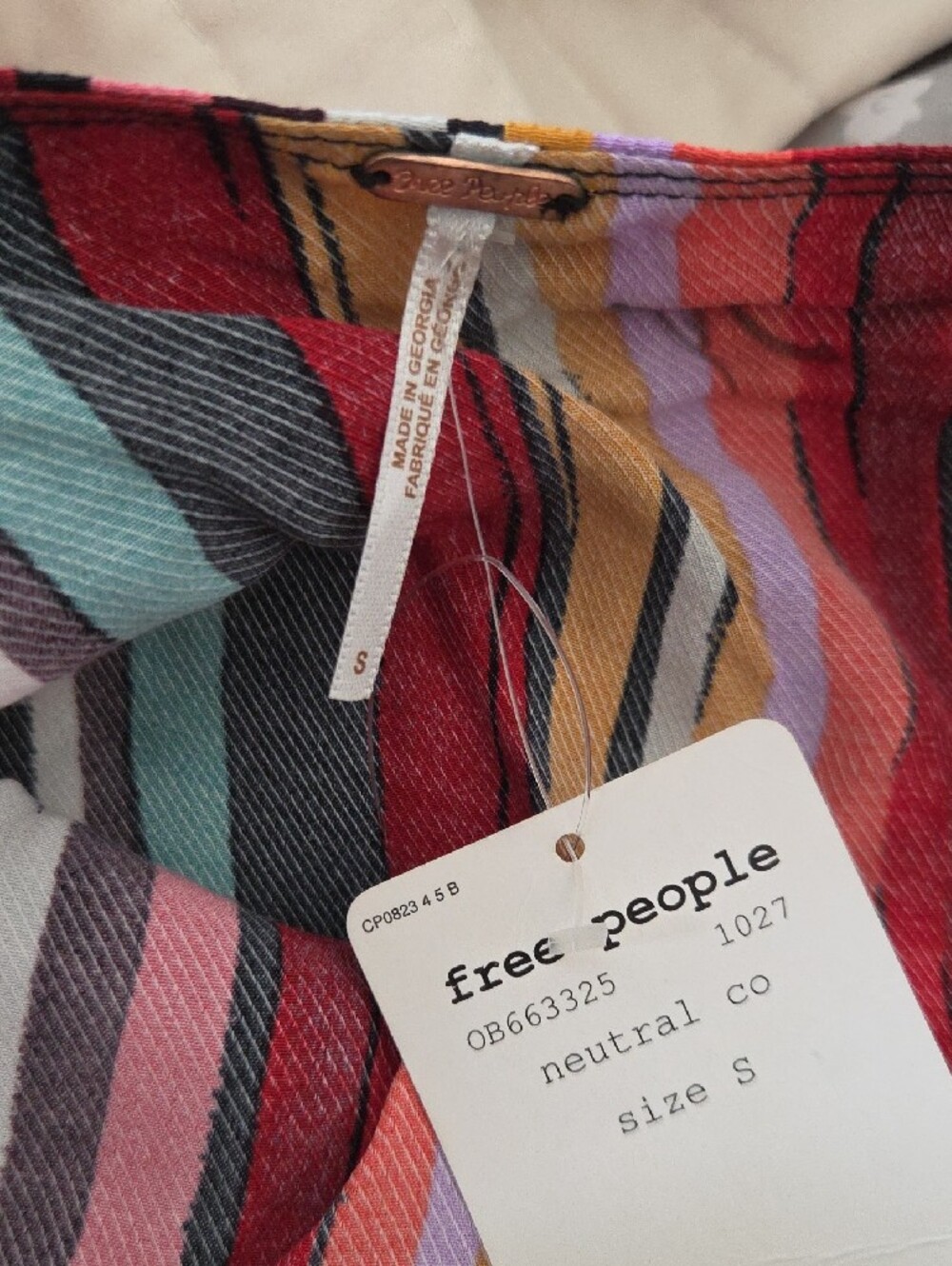 Free People Ruby Striped Multicolor Spaghetti Strap Top - Picture 9 of 11